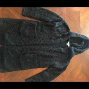 Hooded long cardigan